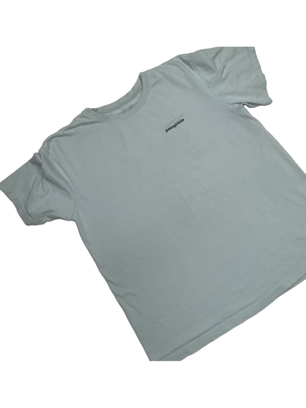 Patagonia Mens Size XL Light Blue Fitz Roy Tarpon Trout Fish Responsibili-Tee